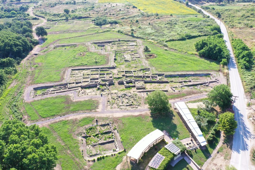 Aerial shot of the Archaeological Site of Abdera
