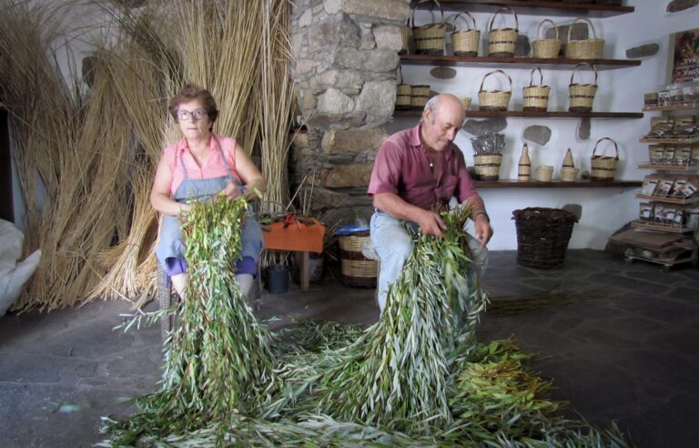 The art of basket weaving in Volax