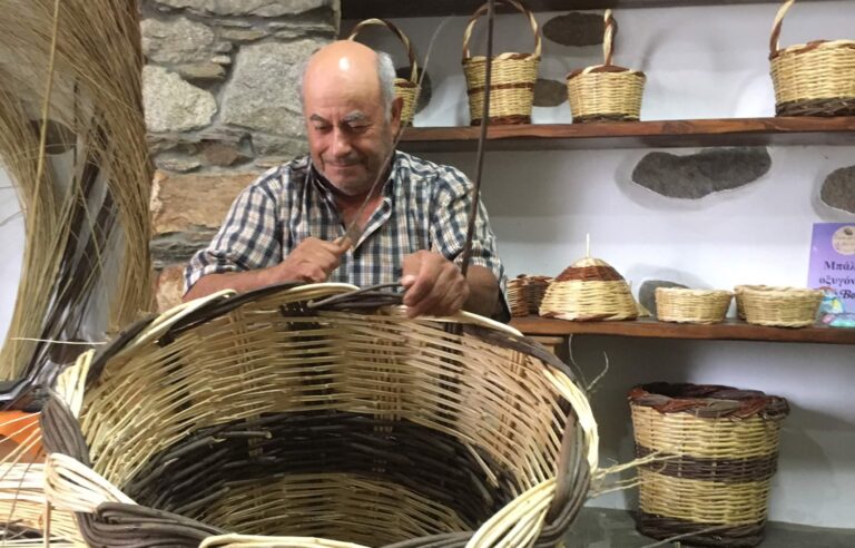 The art of basket weaving in Volax